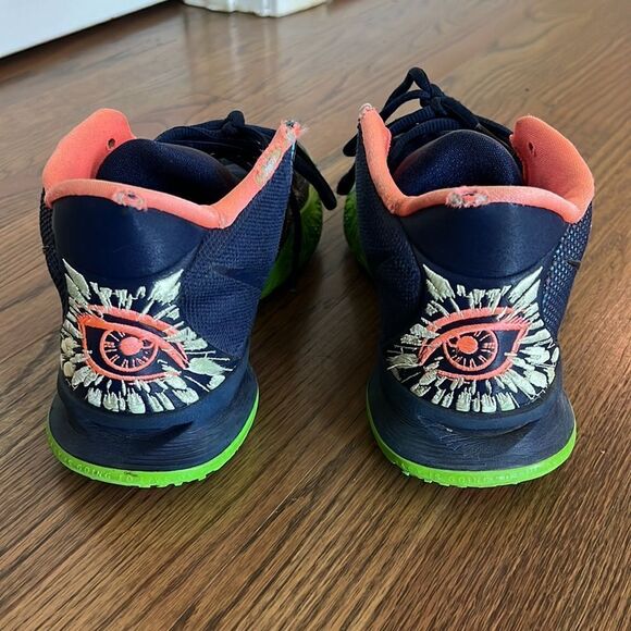 Nike Kyrie 7 Midnight Navy Blue Green Basketball Shoes Sneakers - Picture 3 of 9